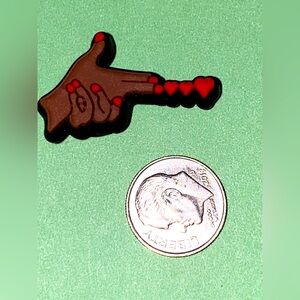 (10 for $15) Hand Signals Shooting Hearts Crocs Shoe Charms